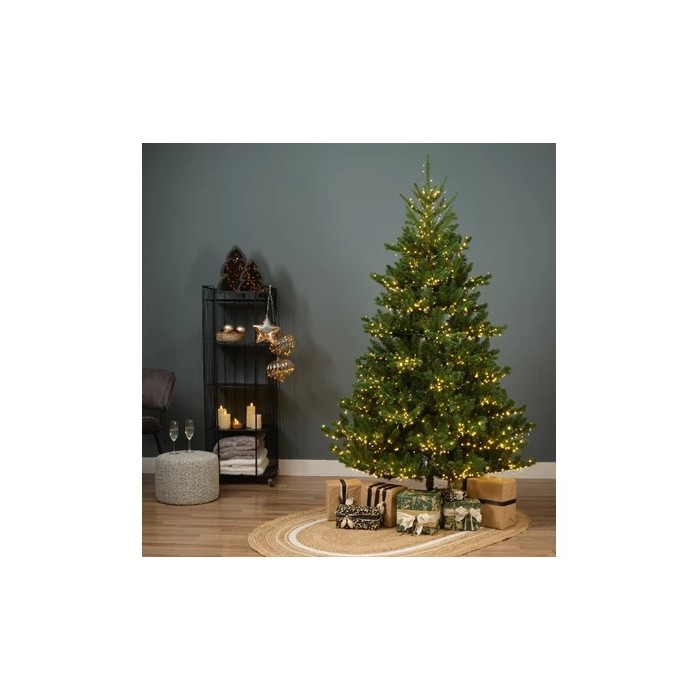 ABETE ALBA CON 2400 LUCI LED H.210CM. VERDE